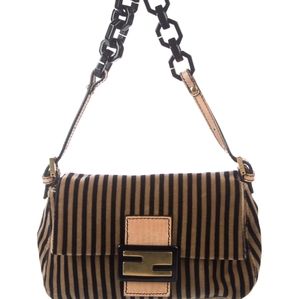 Fendi velvet pequin baguette